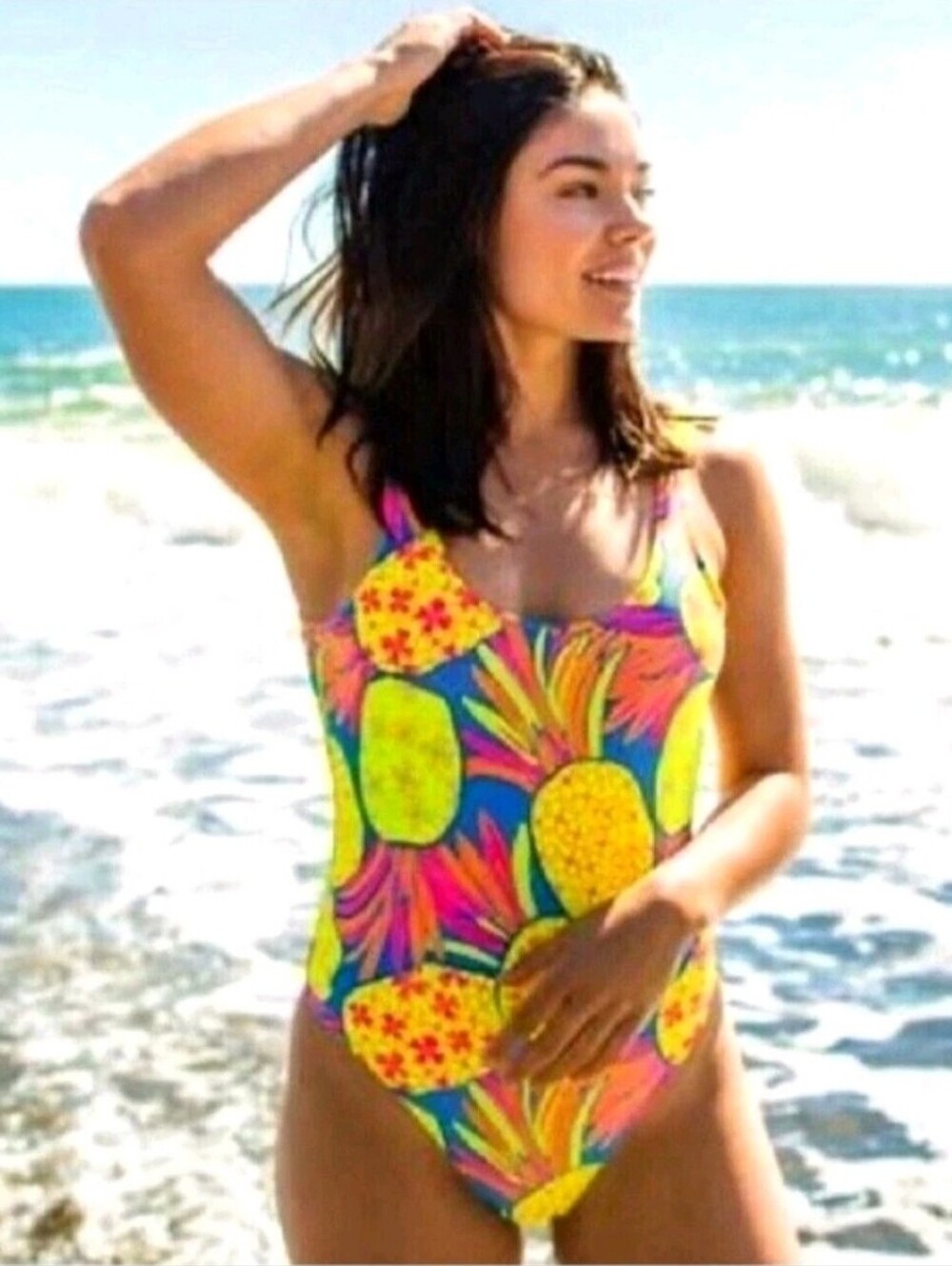NWT Womens Chubbies One Piece Swimsuit Pina Design Size Medium